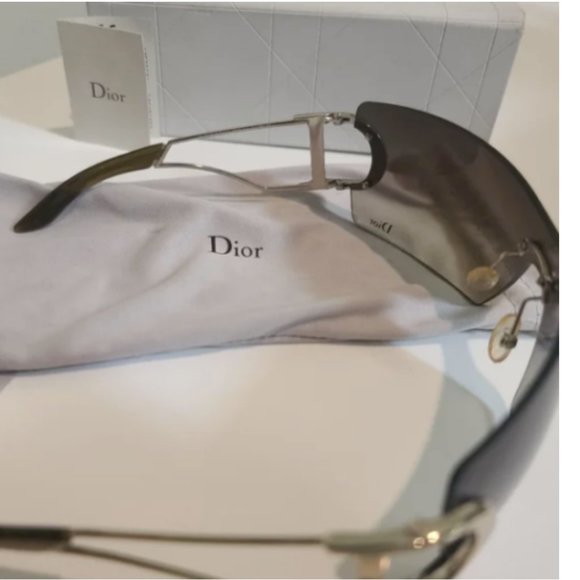 Vintage Christian Dior DIORLY 2 Shield SUNGLASSES CASE POUCH CARD Y2K Galliano - Picture 9 of 11